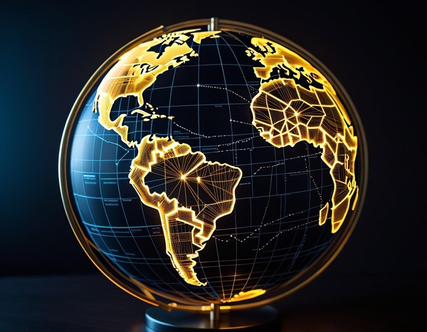 World map network illustrating global crypto exchange support
